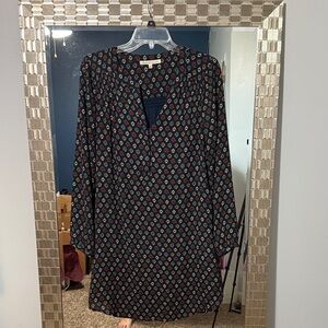 Daniel Rainn Multicolor Patterned Long Sleeve Dress